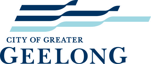 Logo of the City of Greater Geelong featuring stylized blue waves above the text "City of Greater Geelong" in a modern font.