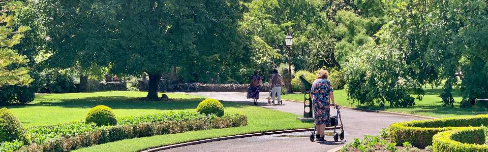 A path on the Ballarat Botanical Walk with greenery