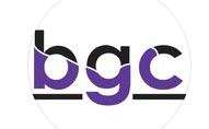 Logo of BGC featuring lowercase letters 'b', 'g', and 'c' in black and purple, with a distinctive wave-like design element.
