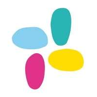 4 colourful shapes one yellow, one green, one blue and one pink.