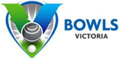 Logo of Bowls Victoria featuring a stylized letter "V" and a bowling ball, representing the sport of lawn bowls.
