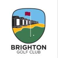 Black text on white background with an image of beach huts and an outline of a golf course with flag and ball.