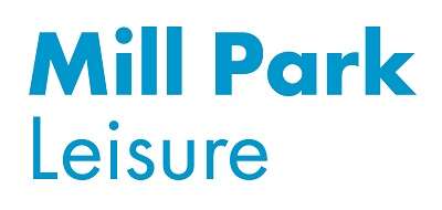 Logo of Mill Park Leisure featuring bold blue text on a white background, emphasizing community and recreational activities.