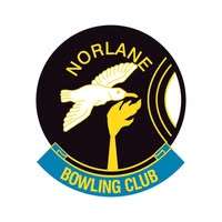 Black circle with gold text and a bird.