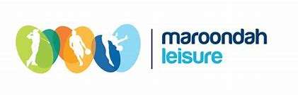 Maroondah Leisure Logo with Green, orange and blue features