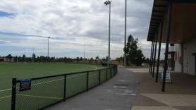 an image showing the saltwater reserve oval and pavilion in Point Cook