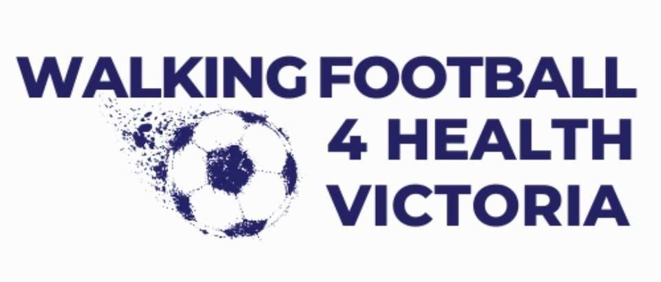 Navy blue text on white background with a soccer ball.