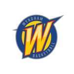 Logo of the Wingham Basketball team featuring a bold "W" in yellow and blue with a dynamic design.