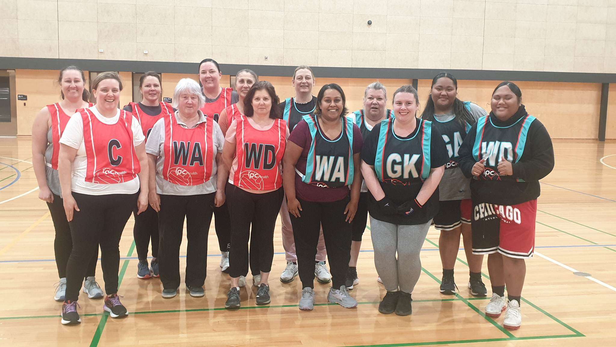 A picture depicting players at the wyndham walking netball