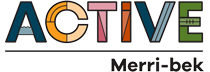 A colourful Active merri-bek label