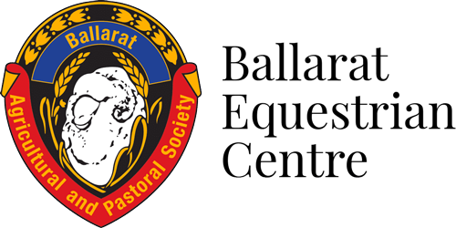 Black text on white background and also a image of a horse in an horse shoe shape.