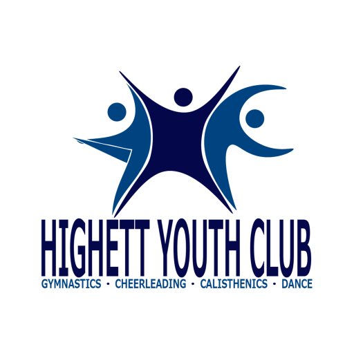 Logo of Highett Youth Club featuring stylized figures in blue